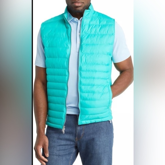 Peter Millar Crown Elite Light Quilted Puffer Men's XL Billard Full Zip Vest - Picture 1 of 16